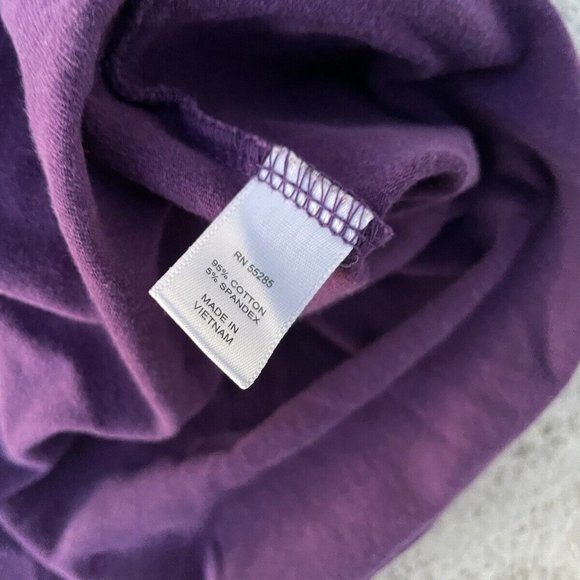 Express Women Top Stud V Neck Sexy Stretch Purple Tee Size S - Picture 7 of 8